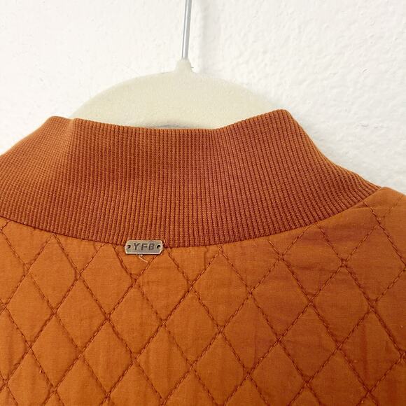 [Young Fabulous & Broke] Camel Brown Colton Reversible Bomber Jacket Sz Large L - Picture 15 of 15